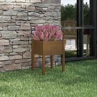  Garden Planter Honey Brown 50x50x70 cm Solid Pinewood