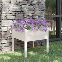  Garden Planter White 70x70x70 cm Solid Pinewood