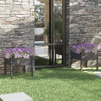  Garden Planters 2 pcs Grey 70x70x70 cm Solid Pinewood