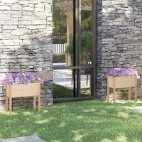 Garden Planters 2 pcs 70x31x70 cm Solid Pinewood