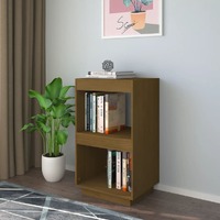  Book Cabinet Honey Brown 40x35x71 cm Solid Pinewood