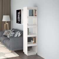  Book Cabinet/Room Divider White 40x35x167 cm Solid Wood Pine