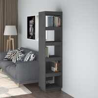  Book Cabinet/Room Divider Grey 40x35x167 cm Solid Wood Pine