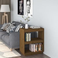  Book Cabinet Honey Brown 60x35x71 cm Solid Wood Pine