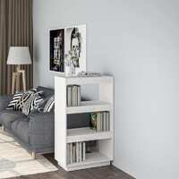  Book Cabinet/Room Divider White 60x35x103 cm Solid Wood Pine