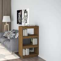  Book Cabinet/Room Divider Honey Brown 60x35x103 cm Solid Wood Pine