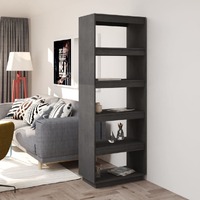  Book Cabinet/Room Divider Grey 60x35x167 cm Solid Pinewood