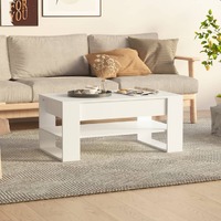  Coffee Table White 102x55x45 cm Engineered Wood
