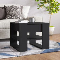  Coffee Table Black 55.5x55x45 cm Engineered Wood