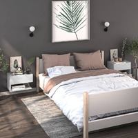  Wall-mounted Bedside Cabinets 2 pcs White