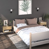  Wall-mounted Bedside Cabinets 2 pcs Sonoma Oak