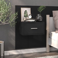 Wall-mounted Bedside Cabinet Black
