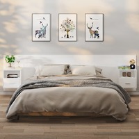  Wall-mounted Bedside Cabinets 2 pcs White