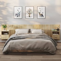  Wall-mounted Bedside Cabinets 2 pcs Sonoma Oak