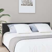  Bed Headboard Black 200 cm Engineered Wood