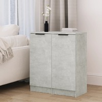  Sideboards 2 pcs Concrete Grey 30x30x70 cm Engineered Wood
