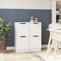  Sideboards 2 pcs White 30x30x70 cm Engineered Wood