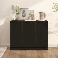  Sideboard Black 90.5x30x70 cm Engineered Wood