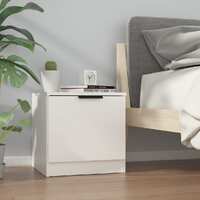  Bedside Cabinet White 40x39x40 cm