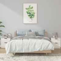  Bedside Cabinets 2 pcs White Engineered Wood