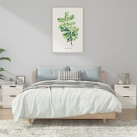  Bedside Cabinets 2 pcs High Gloss White Engineered Wood