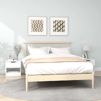  Bedside Cabinets 2 pcs White Engineered Wood