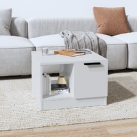  Coffee Table High Gloss White 50x50x36 cm Engineered Wood