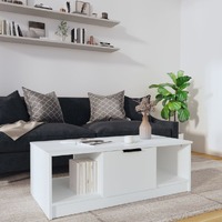  Coffee Table White 102x50x36 cm Engineered Wood