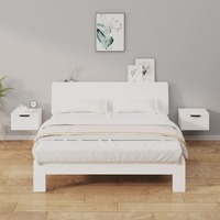  Wall-mounted Bedside Cabinets 2 pcs White 34x30x20 cm