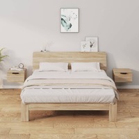  Wall-mounted Bedside Cabinets 2 pcs Sonoma Oak 34x30x20 cm