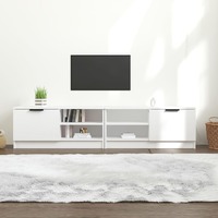  TV Cabinets 2 pcs White 80x35x36.5 cm Engineered Wood