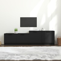  TV Cabinet Black 158.5x36x45 cm Engineered Wood