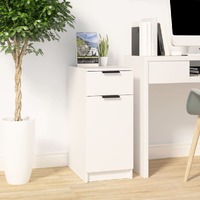  Desk Cabinet White 33.5x50x75 cm Engineered Wood