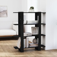  Book Cabinet/Room Divider Black 100x30x123.5 cm
