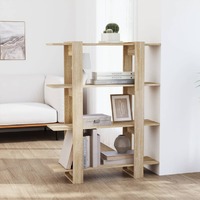  Book Cabinet/Room Divider Sonoma Oak 100x30x123.5 cm