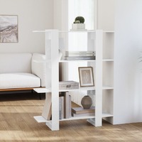  Book Cabinet/Room Divider High Gloss White 100x30x123.5 cm