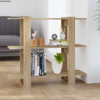  Book Cabinet/Room Divider Sonoma Oak 100x30x87 cm
