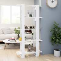  Book Cabinet/Room Divider White 80x30x160 cm Engineered Wood