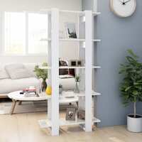  Book Cabinet/Room Divider High Gloss White 80x30x160 cm