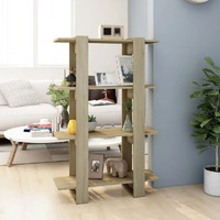  Book Cabinet/Room Divider Sonoma Oak 80x30x123.5 cm