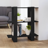  Book Cabinet/Room Divider Black 80x30x87 cm