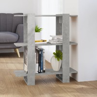 Book Cabinet/Room Divider Concrete Grey 80x30x87 cm