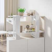  Book Cabinet/Room Divider High Gloss White 80x30x51 cm