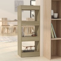  Book Cabinet/Room Divider Sonoma Oak 40x30x103 cm Engineered Wood