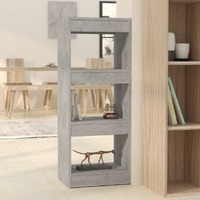  Book Cabinet/Room Divider Concrete Grey 40x30x103 cm Engineered Wood