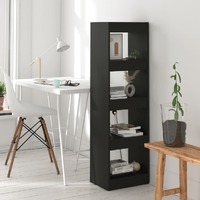  Book Cabinet/Room Divider Black 40x30x135 cm