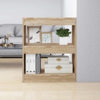  Book Cabinet/Room Divider Sonoma Oak 60x30x72 cm