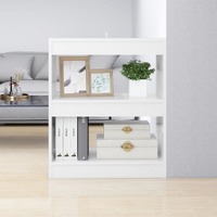  Book Cabinet/Room Divider High Gloss White 60x30x72 cm