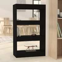  Book Cabinet/Room Divider Black 60x30x103 cm Engineered Wood