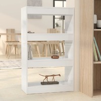  Book Cabinet/Room Divider High Gloss White 60x30x103 cm Engineered Wood